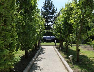 Le Mas du Bessin Chambre d'hôtes Allée centrale du jardin