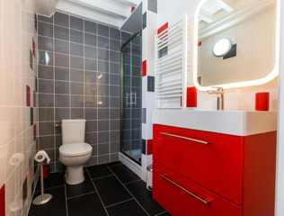 Le Mas du Bessin Gîte Vert Salle de bain douche